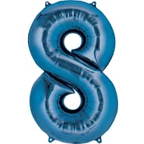 Balão Número 8 Azul 40cm